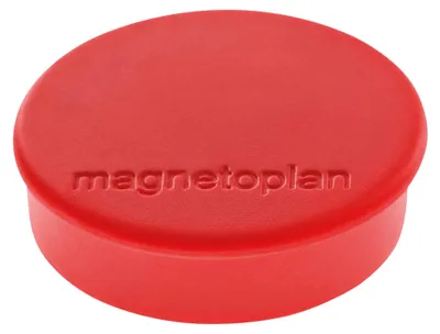 Produktbild von Magnetoplan 1664506, Tafelmagnet, Rot, 0,3 kg, 24 mm, 8 mm, 10 Stück(e)
