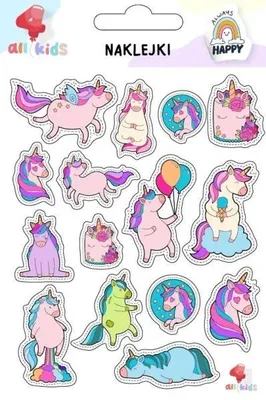 Produktbild von Aufkleber für Kinder: Regenbogen-Einhörner – All4Kids