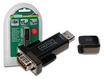 Zdjęcie produktu dla Digitus DA-70156, USB 2.0, D-Sub 9 Male, Czarny