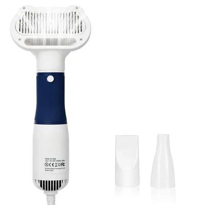 Produktbild von Hundeföhn 600W, Professioneller 3-in-1-Hundetrockner mit Bürste, einstellbarer Temperatur, leise und tragbar für kleine und mittelgroße Hunde und Katzen