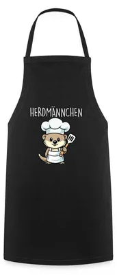 Produktbild von Spreadshirt Herdmännchen Otter Koch Kochschürze, One size, Schwarz