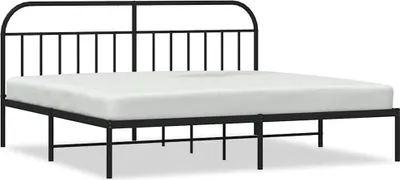 Obrázek produktu pro vidaXL Postel s čelem kovová černá 193x203 cm