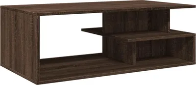 Image de vidaXL Table basse marron imitation chêne 102x55x35 cm Bois composite