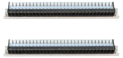 Productafbeelding van 2 stuks 660V 15A draadbarrièreblok, railsysteem, universele aansluitklem voor verdeelsystemen