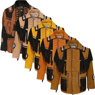 Produktbild von Herren Westernjacke Western Reiter Jacke Lederjacke, Größe:54/XL, Farbe:Braun
