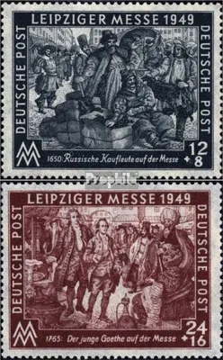 Produktbild von Briefmarken Sowjetische Zone (All.Bes.) 1949 Mi 240-241 (kompl.Ausg.) gestempelt Leipziger Messe