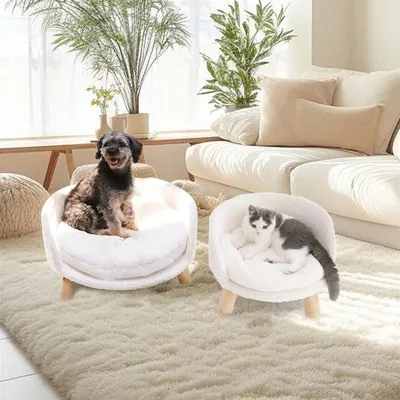 Produktbild von Hundefutterbett für den weißen Hundewohnbereich