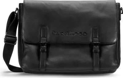Image de Farmhood serviette sac à épaule bandoulière pour ordinateur portable Memphis Messenger 1F Black noir