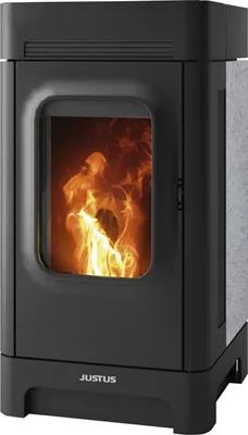 Produktbild von Justus | Pelletofen | Canis | 6,4 kW | Speckstein, Stahl Schwarz