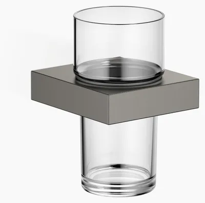 Image de Porte-verre Dornbracht avec verre en cristal, modèle mural, 83400780-99