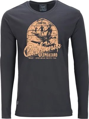 Produktbild von Übergrößen Longshirt California Longboard beige AHORN SPORTSWEAR Iron Grey 7XL