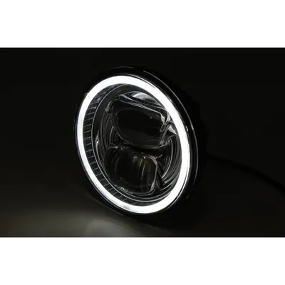 Produktbild von HIGHSIDER LED Hauptscheinwerfereinsatz TYP 7 mit Standlichtring, rund, chrom, 5 3/4 Zoll