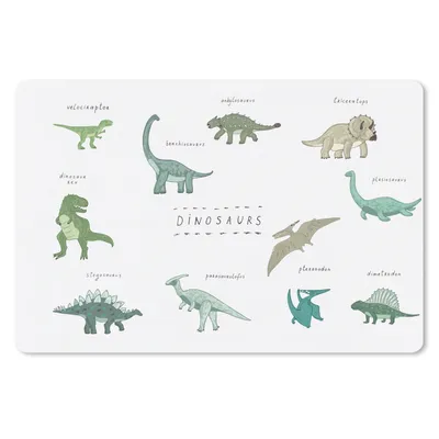 Produktbild von MuchoWow® Schreibtischunterlage Kinderzimmer - Farben - Dinosaurier - Junge - Mädchen - Kind 60x40 cm - XXL Mauspad - Großes Mauspad