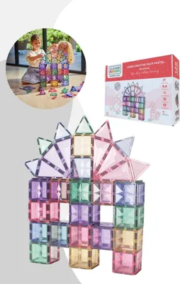 Obrázek produktu pro Cleverclixx Magnetická stavebnice pastel 125 kusů