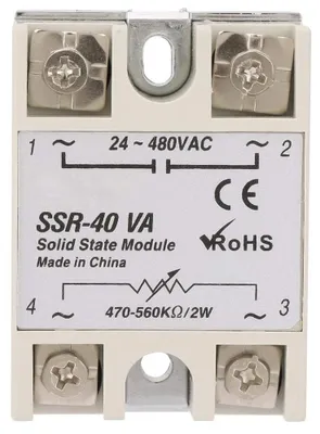 SSR-40VA Halbleiterrelais, 24-480 V AC, 40 A, für Automatisierung