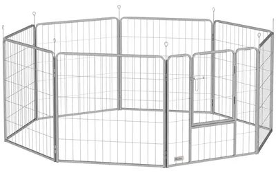 Produktbild von Hundezwinger – Welpenzwinger – Hundekennel – Hundebox – Tierzwinger – 8 Paneele – Faltbar, Stahl