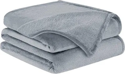 Image de Couverture Unyqoos® en polaire, 150x200 cm – plaid doux et chaud en microfibre, couleur gris, 100% polyester, idéale pour le canapé, le lit et une utilisation en extérieur
