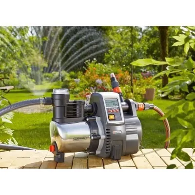 Obrázek produktu pro Gardena Premium 6000/6E LCD Inox, 1300 W, 5,5 bar, 6000 l/h, IPX4, Černá, Modrá, Šedá, Nerezová ocel