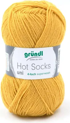 Produktbild von Gründl Wolle Hot Socks uni 50 g curry
