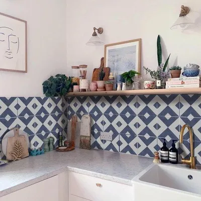 Immagine prodotto di Set di adesivi murali in vinile in stile boho, 20x20 cm, impermeabili
