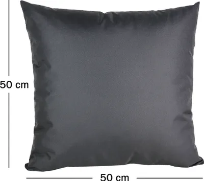 Produktbild von JACK 2er Set 50x50cm Outdoor Kissenhülle Kissenbezug Wasserfest Sitzkissen Lounge Kissen Garten Stuhl Lotus Effekt, Farbe:Anthrazit