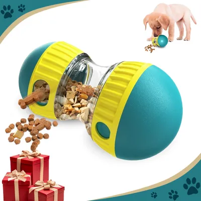 Produktbild von Rolling Feeder Hundespielzeug, Langlebig Hundespielzeug Intelligenz, Intelligenzspielzeug fš¹r Hunde, Slow Food Snackball Hund Zur Verbesserung der Verdauung Fš¹r Hunde Aller Gr??en Geeignet (Grš¹n)