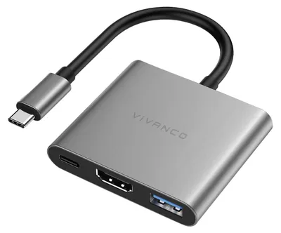 Image de VIVanco™Hub USB-C 3 en 1 avec HDMI 4K 60 Hz