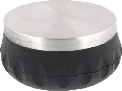 Produktbild von WAGNER Bodentürstopper BIG DISK STEEL - Ø 95-90 x 45 mm, zum Hinstellen, Edelstahl-Optik, Puffer Gummi schwarz, 800 g - 15521001