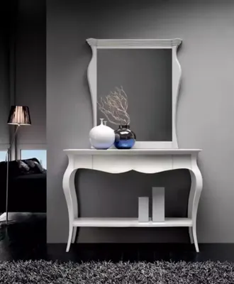 Produktbild von Tisch Klassische Konsole Spiegel Weiß Schminktisch Schlafzimmer Neu