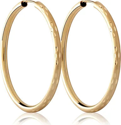 Produktbild von Paar Creolen 40mm 333 Gelbgold 8 Karat 2,5mm Gold Ohrringe Ohrschmuck 1194