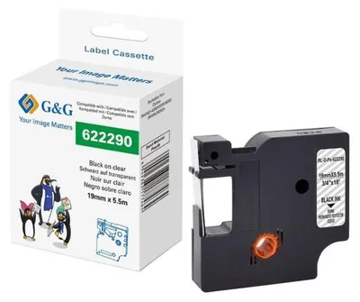 Imagen del producto de G&G 21681 G&G Schriftband kompatibel mit Dymo 622290