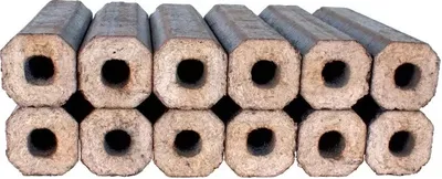 Produktbild von Hartholzbrikett mit Loch 20kg Brennholz Kaminholz Holzbriketts Brennholz Hitze