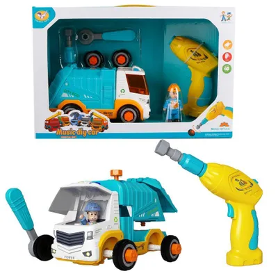 Produktbild von Zusammengeschraubter Müllwagen mit Bohrmaschine