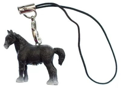 Produktbild von Pferd Handyanhänger Miniblings Pferde Handyschmuck Gummi schwarz 25mm