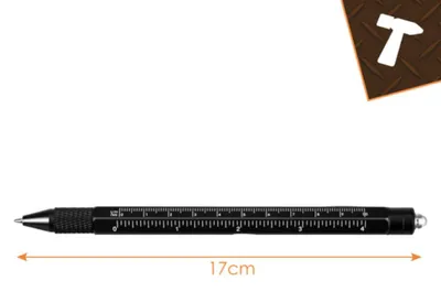 Image de Stylo multifonction 9-en-1 avec lampe LED, niveau à bulle et tournevis
