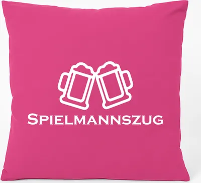 Produktbild von Huuraa Kissen Spielmannszug Schützenfest 40x40cm mit Füllung Fuchsia Baumwolle Dekokissen Geschenkidee