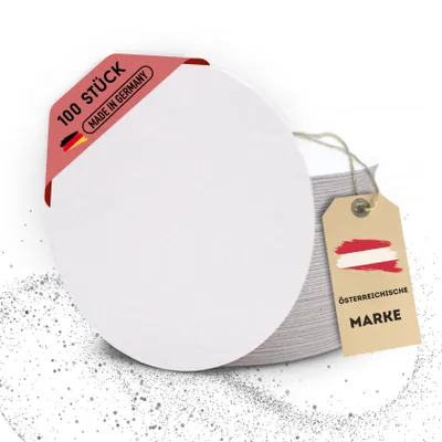 Productafbeelding van Ronde bieronderzetters, 10,7 cm, 100 stuks, geschikt om te beschilderen