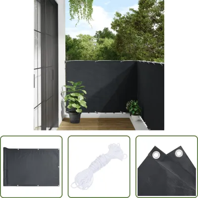 Obrázek produktu pro The Living Store Zahradní zástěna antracitová 600x120 cm PVC