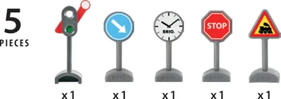 Produktbild von BRIO Verkehrszeichen-Set; 33864