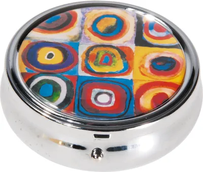 Produktbild von Fridolin Pillendose, groß, rund, Kandinsky, Farbstudie Nr. 19931