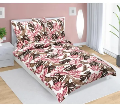 Obrázek produktu pro Krepové povlečení - 140x220 cm. 70x90 - růžová