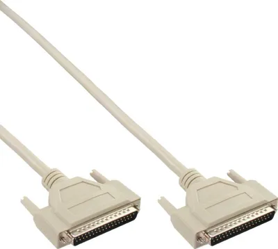 Produktbild von InLine® Serielles Kabel, 37pol Stecker / Stecker, vergossen, 1:1 belegt, 2m