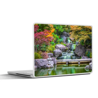Produktbild von MuchoWow® Laptop Aufkleber Sticker Cover Steine - Wasser - Bäume - Japanisch - Botanisch 25x18 cm - Laptop-Deko