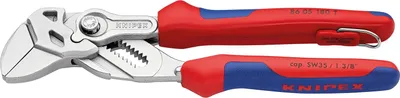 Produktbild von Knipex 86 05 180 T, Steckverbindungszange, 8 mm, 4 cm, Chrom-Vanadium-Stahl, Kunststoff, Blau, Rot, Edelstahl