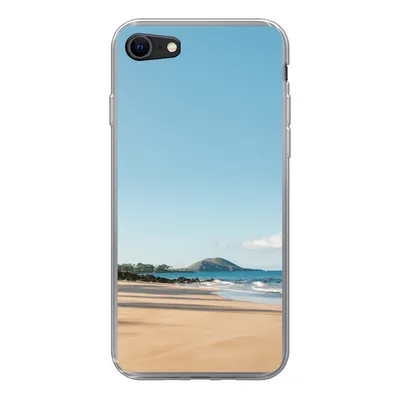 Produktbild von MuchoWow® Handyhülle Schutzhülle Hülle für iPhone SE 2020 Strand - Sommer - Palmen Silikon Softcase Handy Hülle - Kartenbesitzer