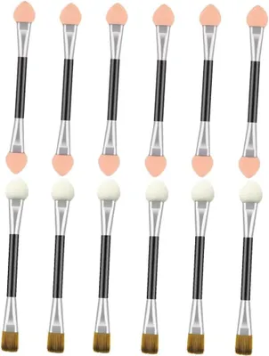Produktbild von Lidschattenpinsel – 12 Schwamm-Lidschattenpinsel, doppelseitig und doppelköpfig, Lidschattenapplikator
