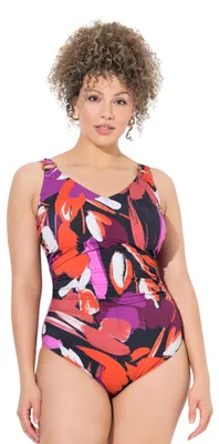 Produktbild von Ulla Popken Damen Badeanzug rot 44