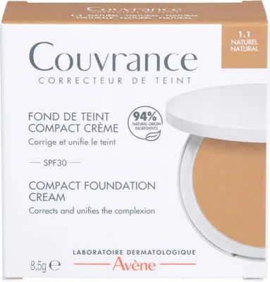 Produktbild von Avène Couvrance Kompakt Creme-Make-up Naturel 1.1 mit LSF 30, 8.5 g Creme
