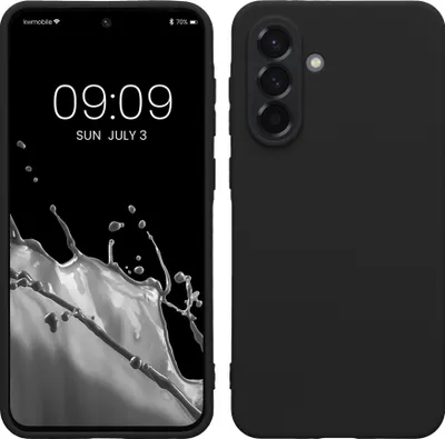 Produktbild von kwmobile Hülle kompatibel mit Samsung Galaxy A36 5G Hülle - weiches TPU Silikon Case - Cover geeignet für kabelloses Laden - Schwarz
