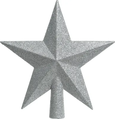 Image de Cimier étoile Argentée étoile De Sapin élégante - Decoris